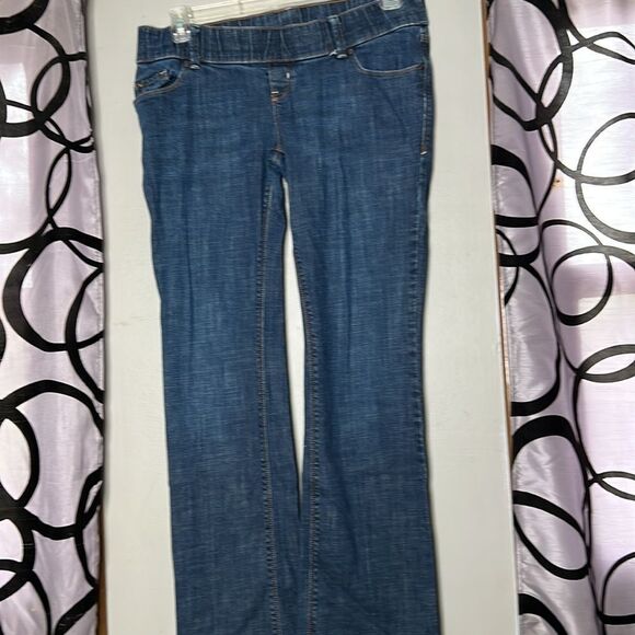 Old Navy Maternity woven Waistband boot, cut stretch, jeans size 6 long - Picture 5 of 14
